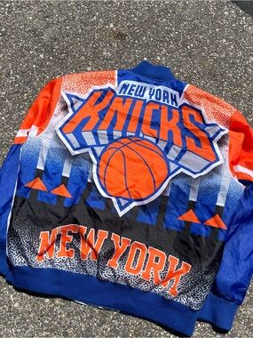 Carl Banks Glll New York Knicks Windbreaker Jacket XL AOP
